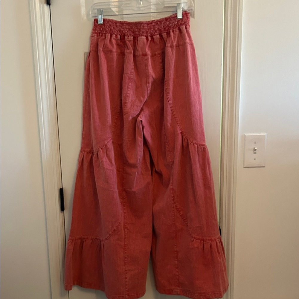 SHEIN muted red wide leg pants - Picture 5 of 6